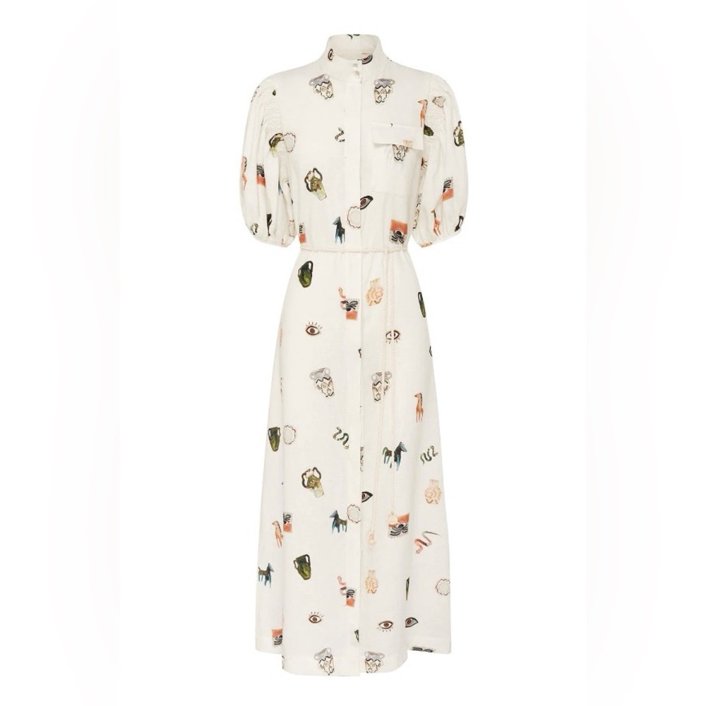 Alemais Hera linen button-front dress AUS 6 / US 2